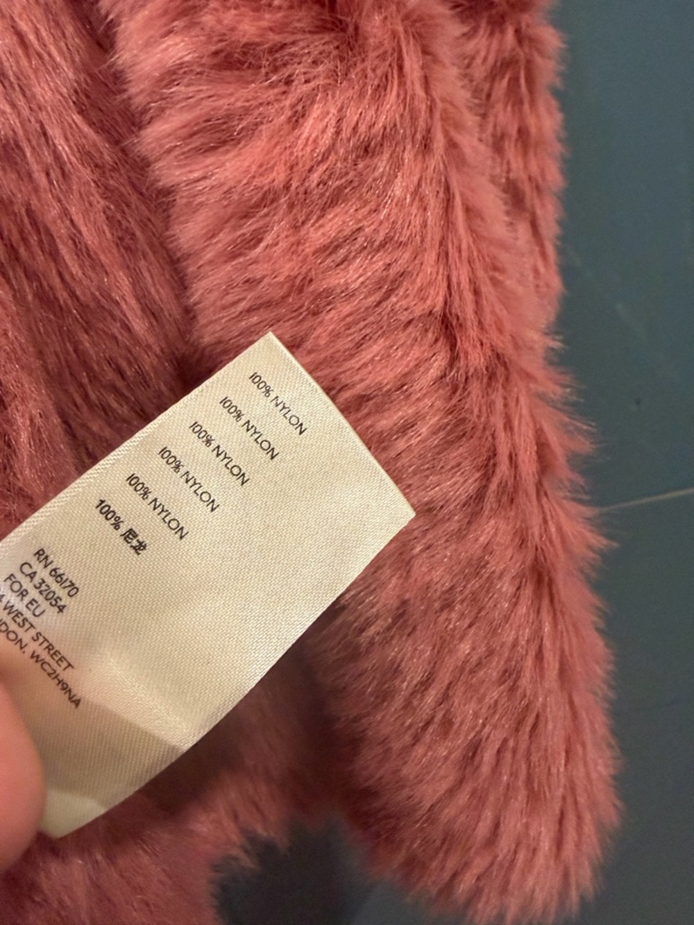Free People Small Cardigan Sweater Dusty Pink Faux Fur Oversized Open Front - Picture 3 of 9